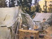 Camp at Lake O'Hara (mk18) John Singer Sargent